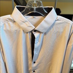 State and Liberty White Patterned Shirt